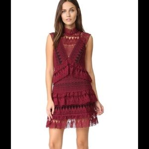 Burgundy Self Portrait Dress. Never worn.